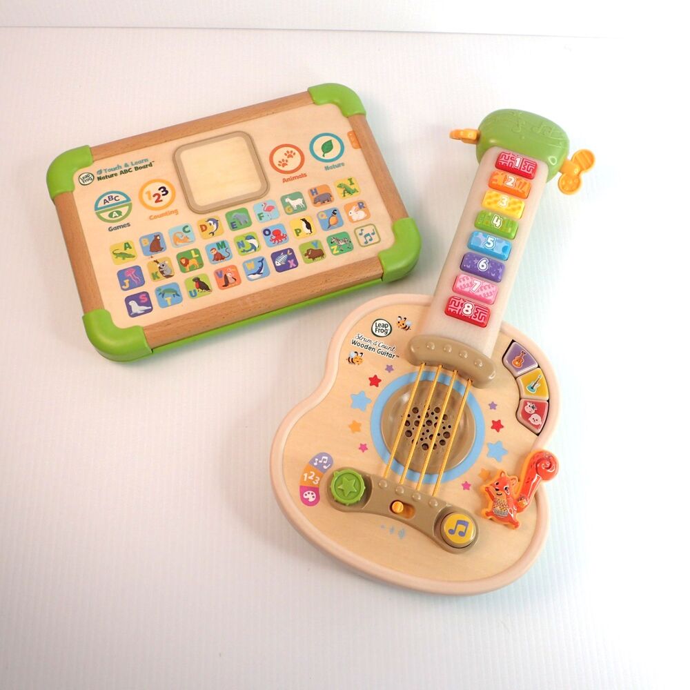 LeapFrog Wooden Toys Touch and Learn Nature ABC Board & Strum & Count Guitar
